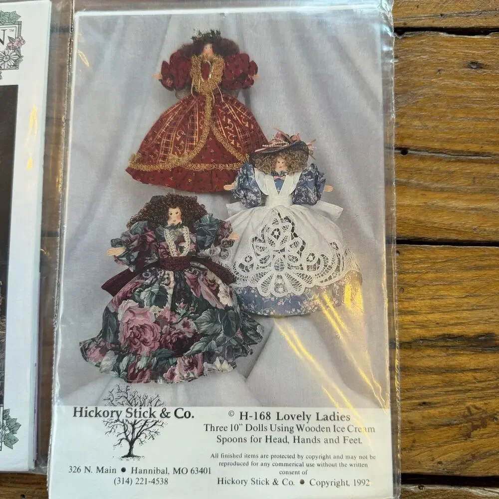 Vintage Primitive Doll Sewing Pattern Lot Country Folk Rag Doll Sunflower Santa